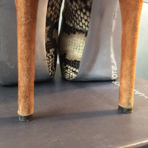 H By Halston faux snake and suede stiletto Abby pump - Picture 9 of 11